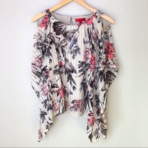 Jennifer Lopez Floral Cold Shoulder Top